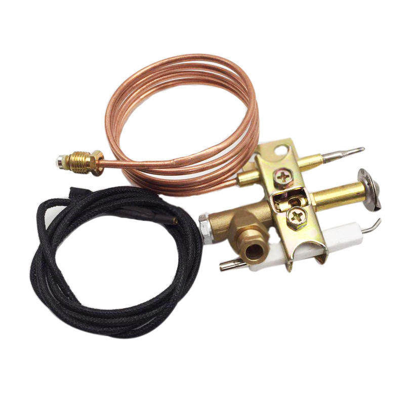 Gas Fryer Pilot Burner with Universal Compatibility and 900mm Piezo Wire
