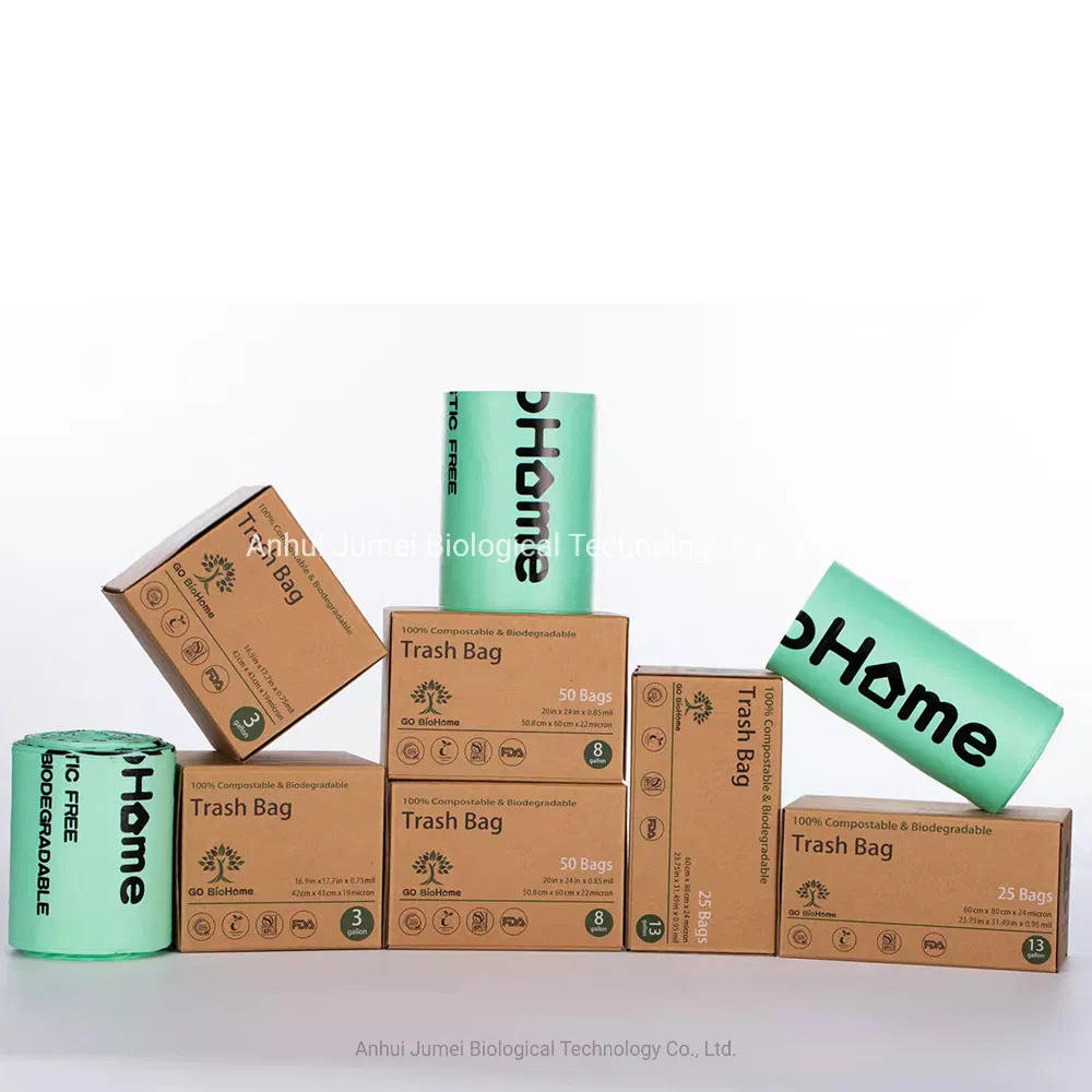 Биоразлагаемые мешки для мусора из кукурузного крахмала