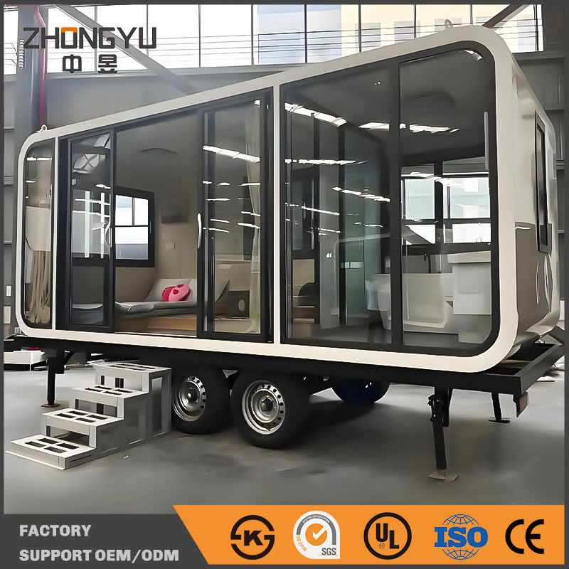 Durable Luxury Prefab Container Apple Cabin Prefabricated House with Steel Structure for Office School and Commercial Use