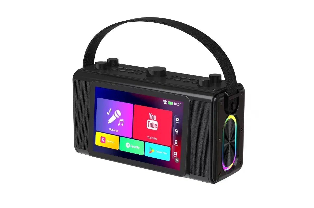 7'' Touch Screen Karaoke New Design WiFi Portable Karaoke Singing Machine Audio Touch Screen Trolley Speaker 7 Inch with LCD Screen