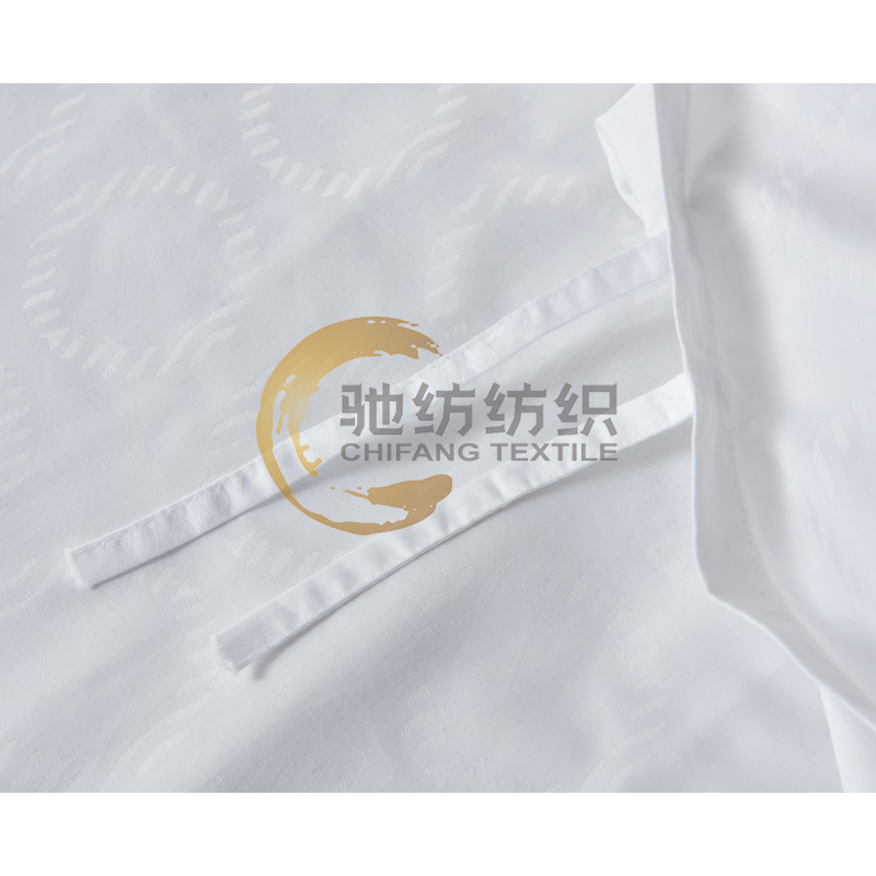 China Duvet Cover Set Hotel Linen White Plain Cotton Fabric Bedding Set Sequins Duvet Cover Set Hotel Villa Apartment