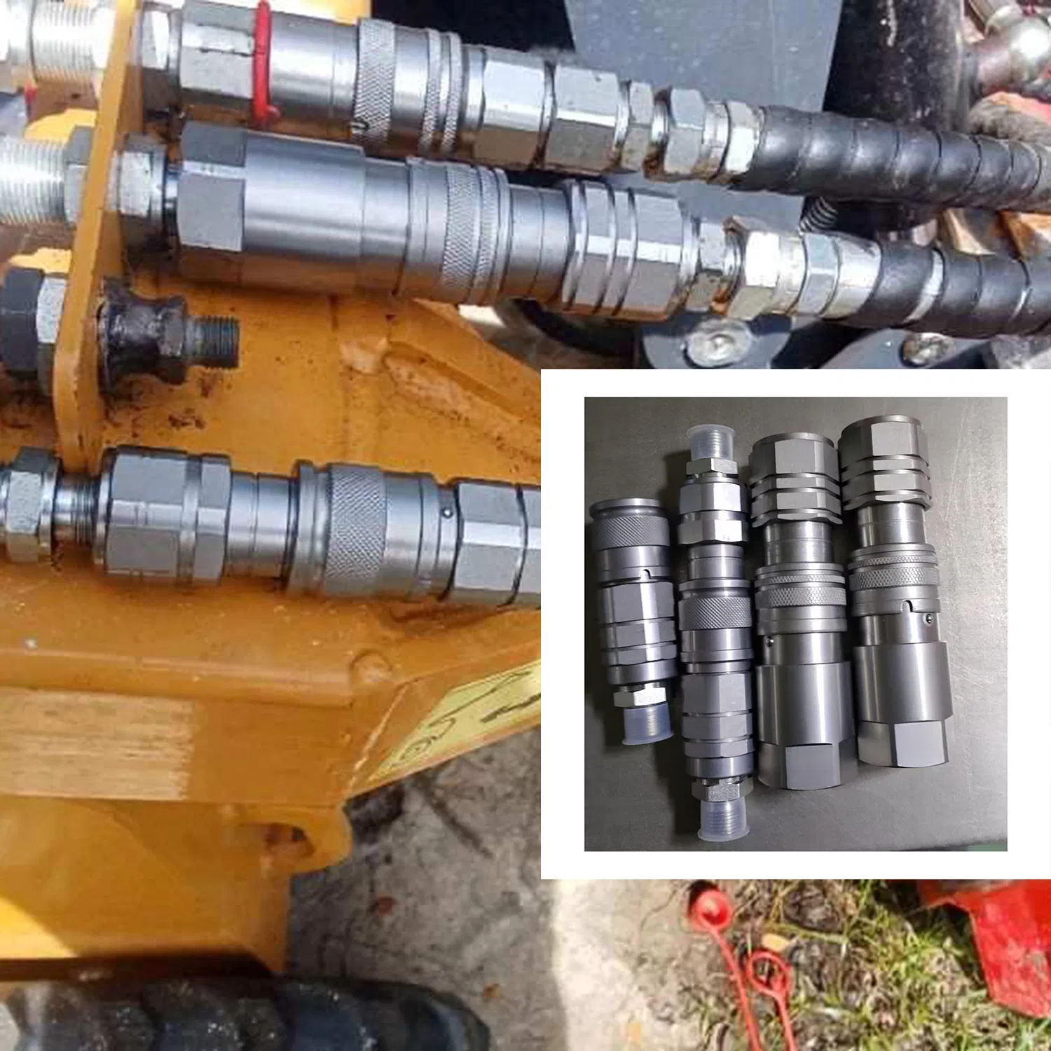 Naiwo Flat Face Quick Coupling Connector Hydraulic Quick Coupler 1/2" Non-Spill Coupling ISO16028