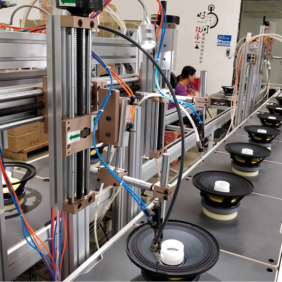 Line Array Speaker 8'' Midrange, PRO Audio Red Steel Frame, 500W Powered Speaker Professional Loudspeaker.