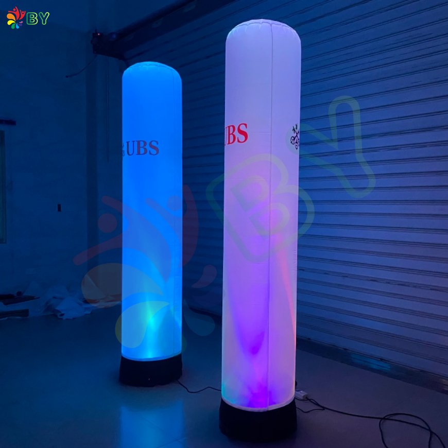 Customized Advertising Inflatable Tubes Lighting Inflatable Pillar with Printing