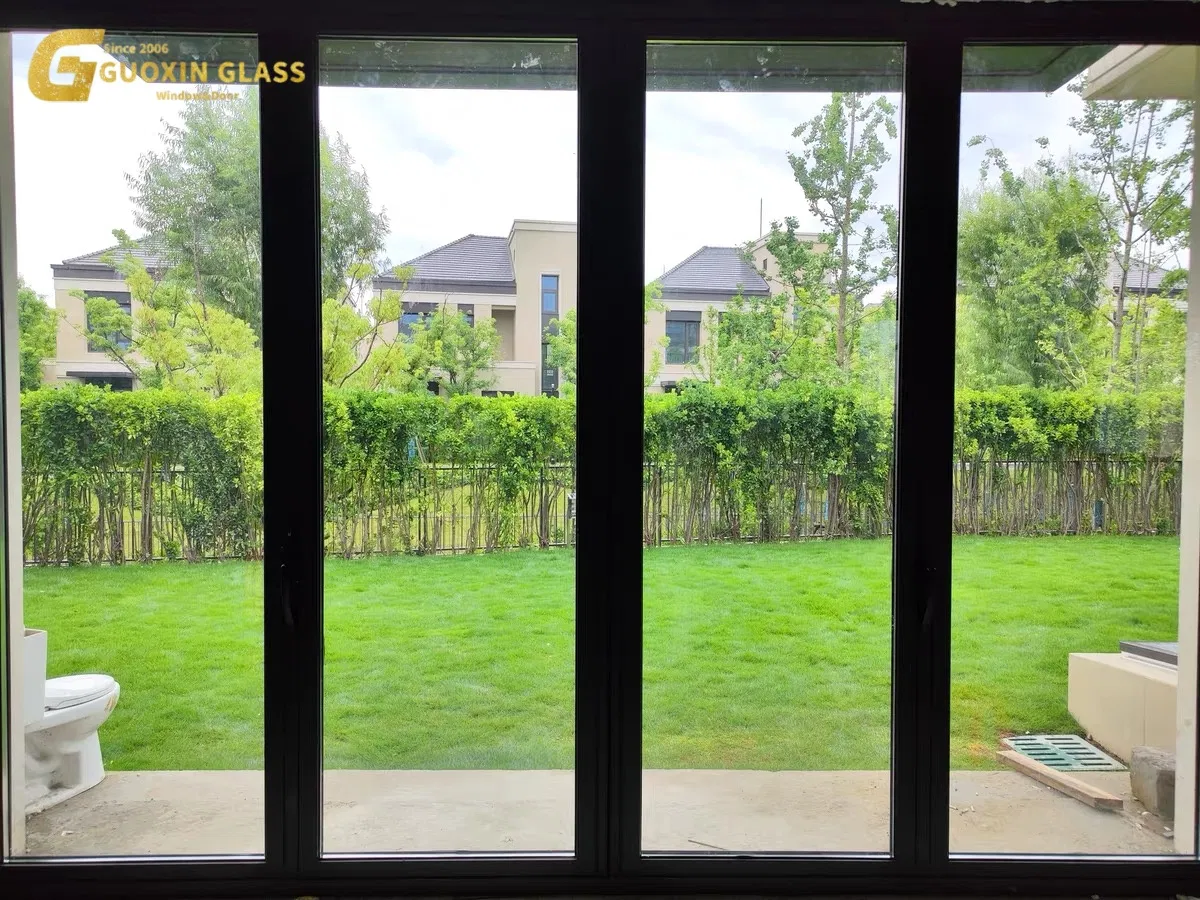 Современные алюминиевые раздвижные двери с закаленным стеклом