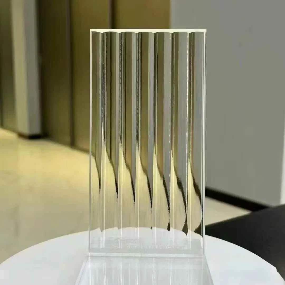 3mm-8mm Clear/Bronze/Grey Figured Architectural Nashiji Moru Pattern Flat Design Glass