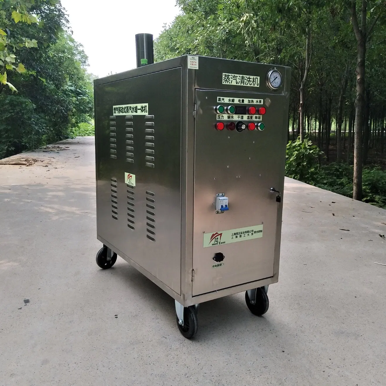 Portable Codeless Car Washing Machine Gas Powered Steam Washer, 4X12V Battery System, No External Power Cord, 50kg/H Steam Flow for Flexible Mobile Cleaning