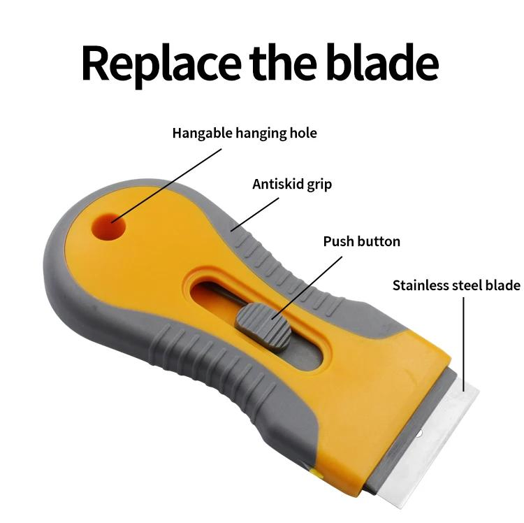 Hautine Plastic Razor Scraper with 40X19mm Plastic Blades or Metal Blades
