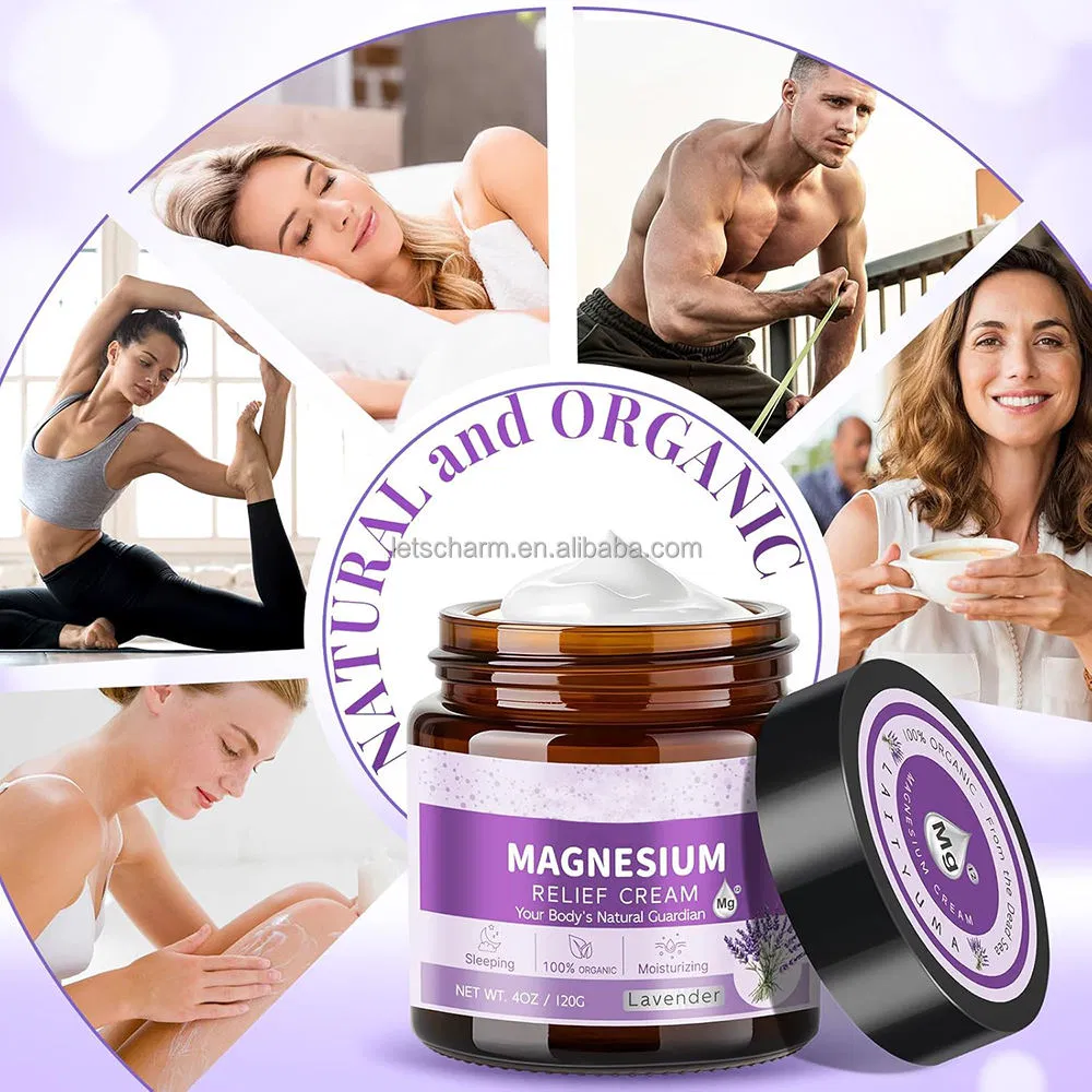 Ls136 Private Label Lavender Magnesium Muscle Joint Cream Vitamin E Coconut Oil Nourishing