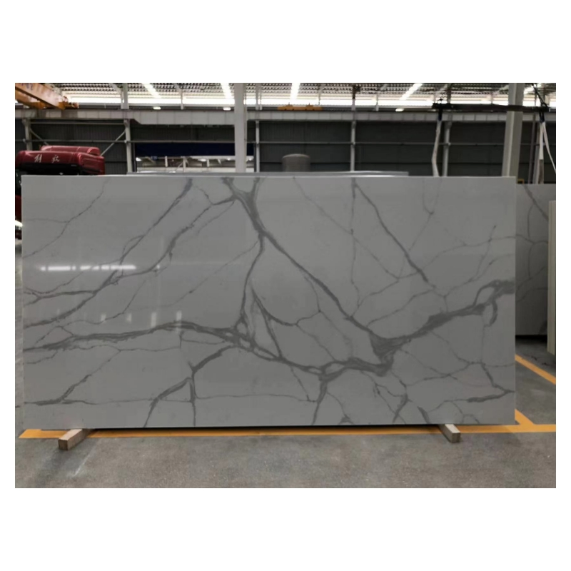 Chinese Supplier Low MOQ Artificial White Quartz Solid Surface for Countertops Vanity Tops