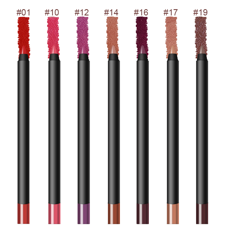 Private Label Custom Vegan Cruelty Free Creamy Dark Brown Nude Lip Liner