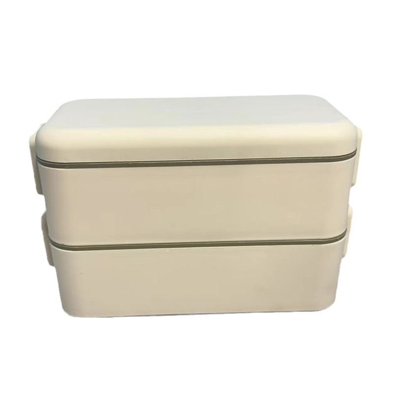 Lunch Box for Students Double-Layer Plastic Bento Box