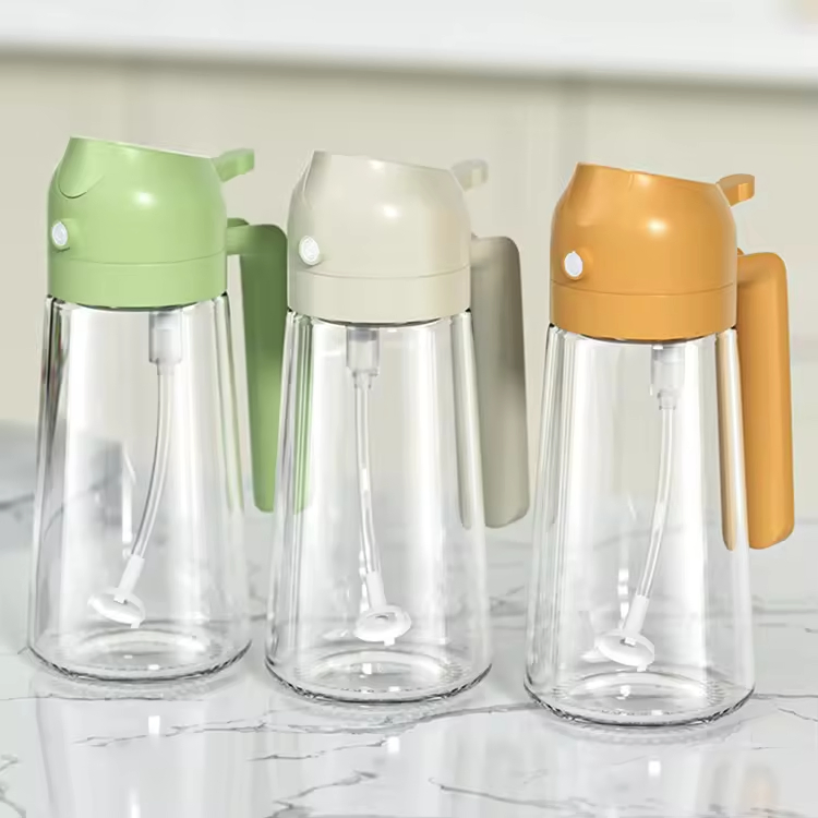 Hot Sale 16oz/470ml 2 in 1 High Capacity Oil Sprayer Bottle for Cooking Spray and Pour Dual Useoil Sprayer Bottle for Kitchen