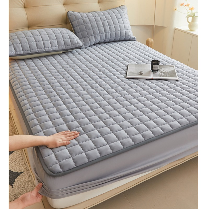 Microfiber Quilted TPU Laminated Waterproof Mattress Protector Fitted Sheet Bed Sheet