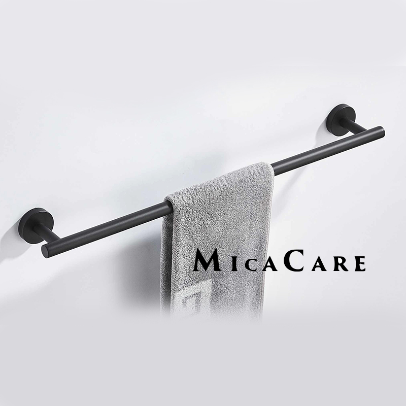 Modern Wall Mounted Cup Holder in Stainless Steel with Black Bracket