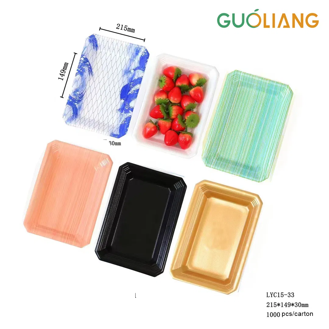 Food Grade Disposable Sushi Tray Plastic Square Sushi Packaging for Takeaway