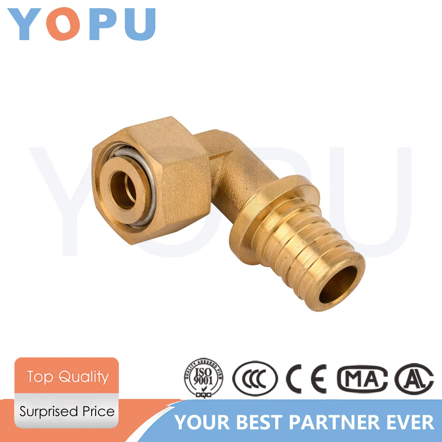 Heavy Duty Pipe Fittings Brass 1/2 Inch NPT Female Swivel Coupling