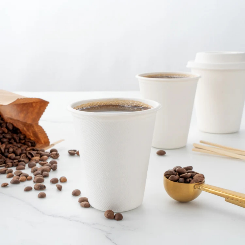 Экологичная чашка для кофе из багассы, без протечек