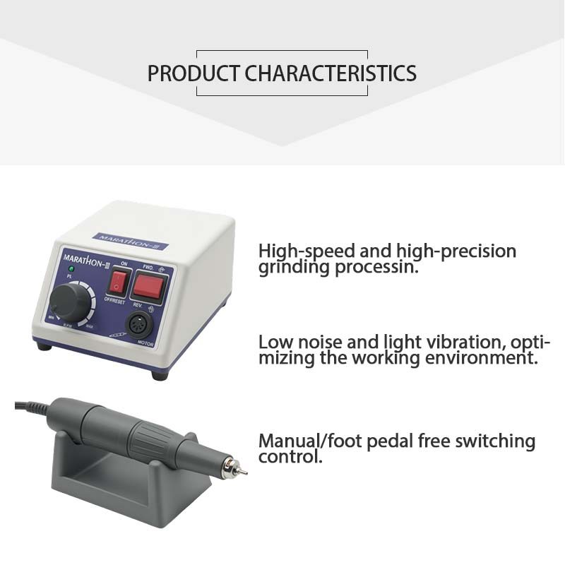 35000rpm Korea Marathon-3 Dental Lab Micromotor Jewelry Polishing Handpiece Professional Nail Drill