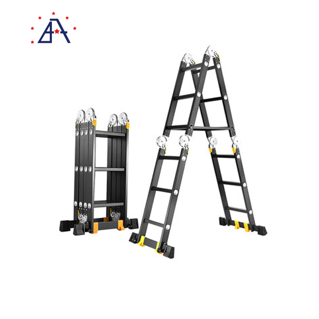 16.5 FT 5m Portable Aluminum Telescopic Ladder with En 131