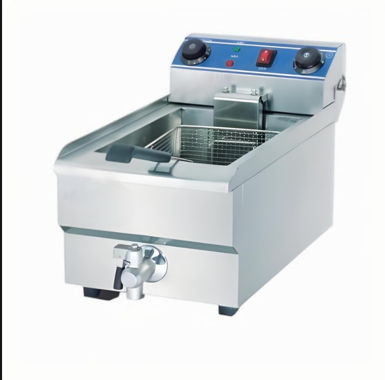 Commercial Chicken Chips Two Tank-19L Stainless Steel Table Top Electric Deep Fryer for Fast Food Shop