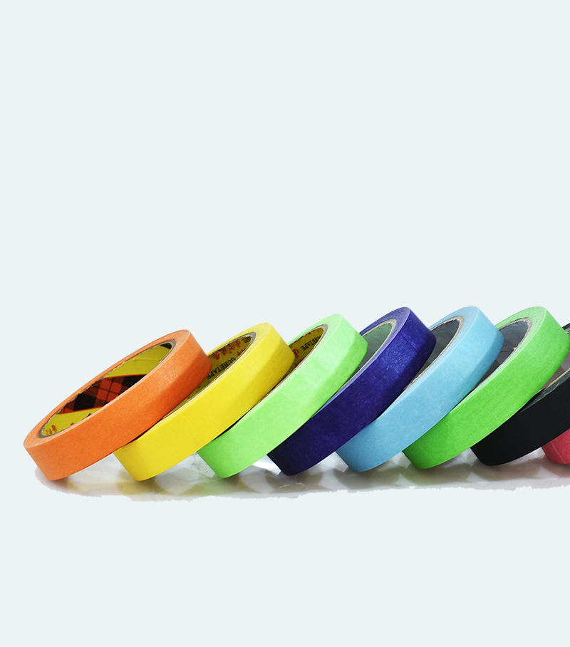 Colorful Automotive Painting Crepe Paper Masking Adhesive Tape for Art