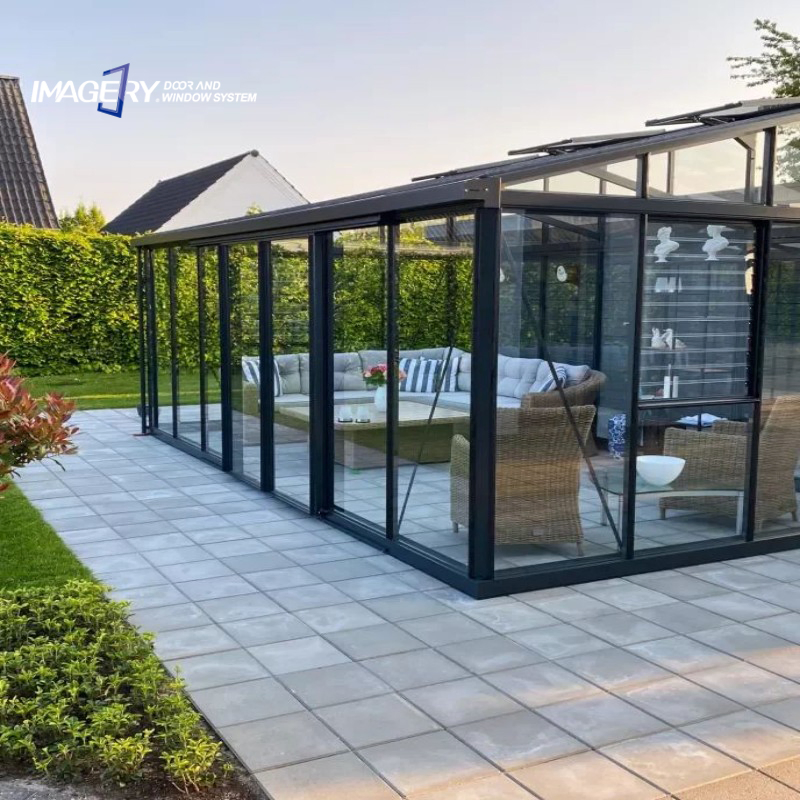 High Quality Double Glass Outdoor Customized Aluminum Frame Winter Garden Sunroom