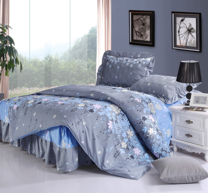 Luxurious Home Textile Bedding Four-Piece Set 100% Polyester Bedsheet