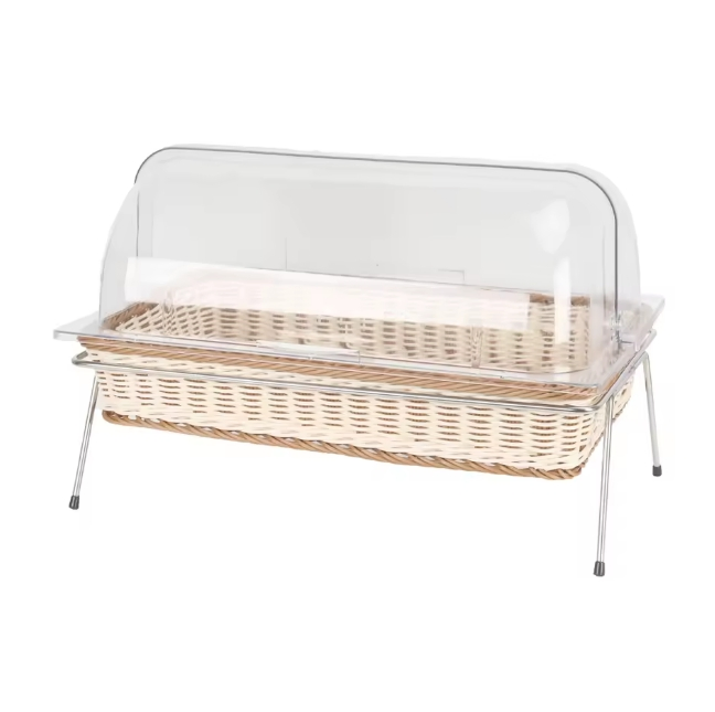 Plastic 1/2 Cake Caddy Flip Cover Bread Food Cover for Restaurant