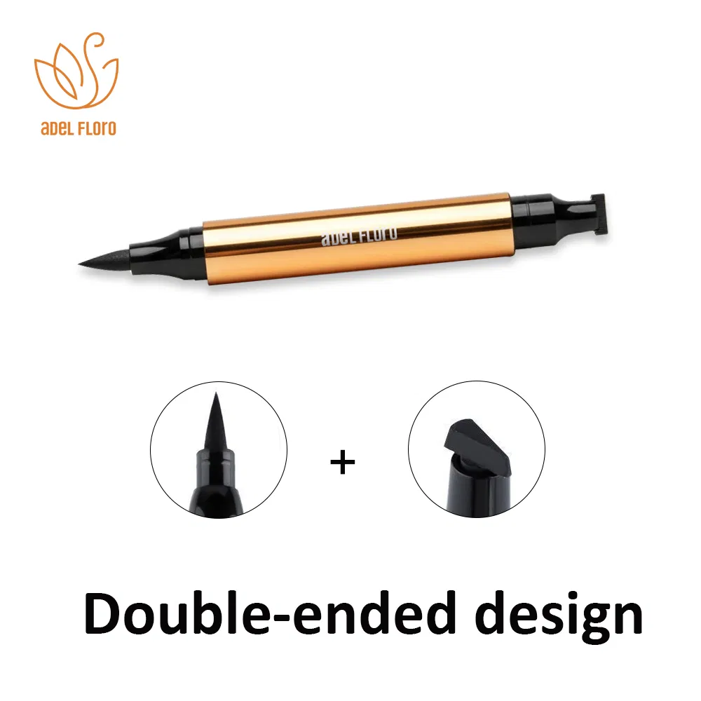 Waterproof Smudge Proof 2-in-1 Dual-Head Liquid Eyeliner & Stamp OEM Manufacturing