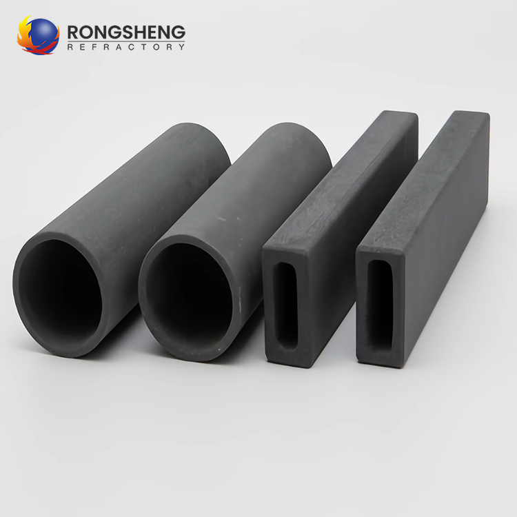 Rongsheng Refractory Silicon Carbide Beam Rbsic/Rsic/Nbsic/Ssic/Sic Ceramic Kiln Furniture Silicon Carbide Square Tubes for Industry Kiln