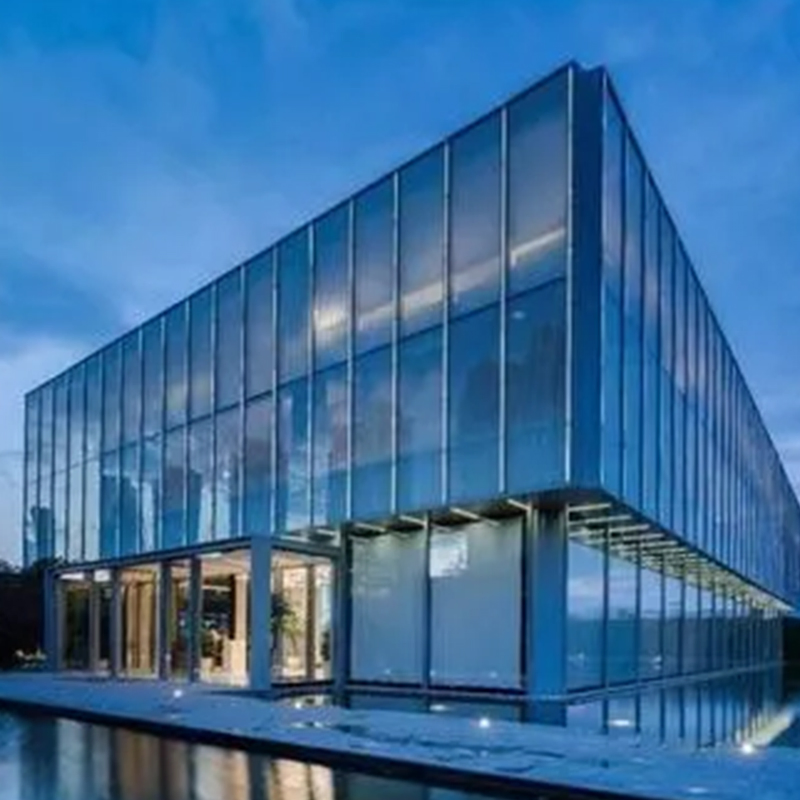 Facade Glass Curtain Wall with Aluminum Composite Panels and Weather Resistant Coating for Luxury Apartments and Offices
