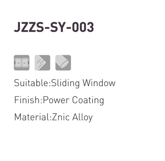 Hot Sale Zinc or Alu Alloy UPVC Sliding Windows Crescent Locker Half Moon Locker with Right and Left Opening