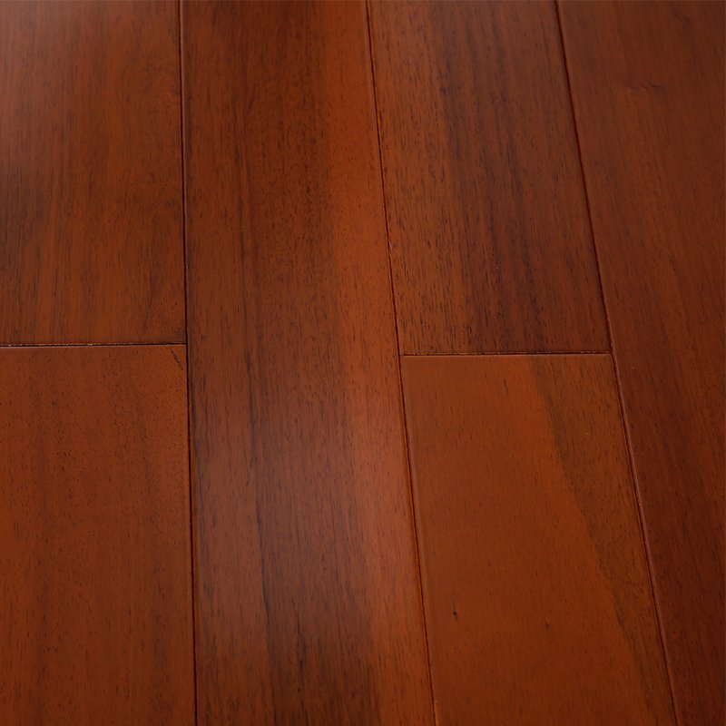 Elegant Indoor Solid Wood Flooring in Rich Red Sandalwood Hue