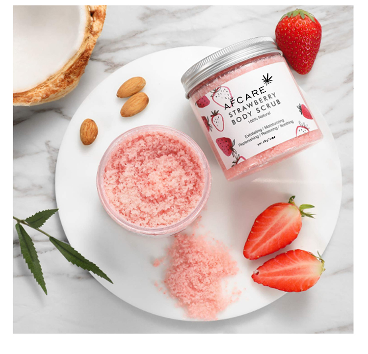 Exfoliating Natural OEM ODM Deep Cleaning Face Scrub Body Strawberry Scrub