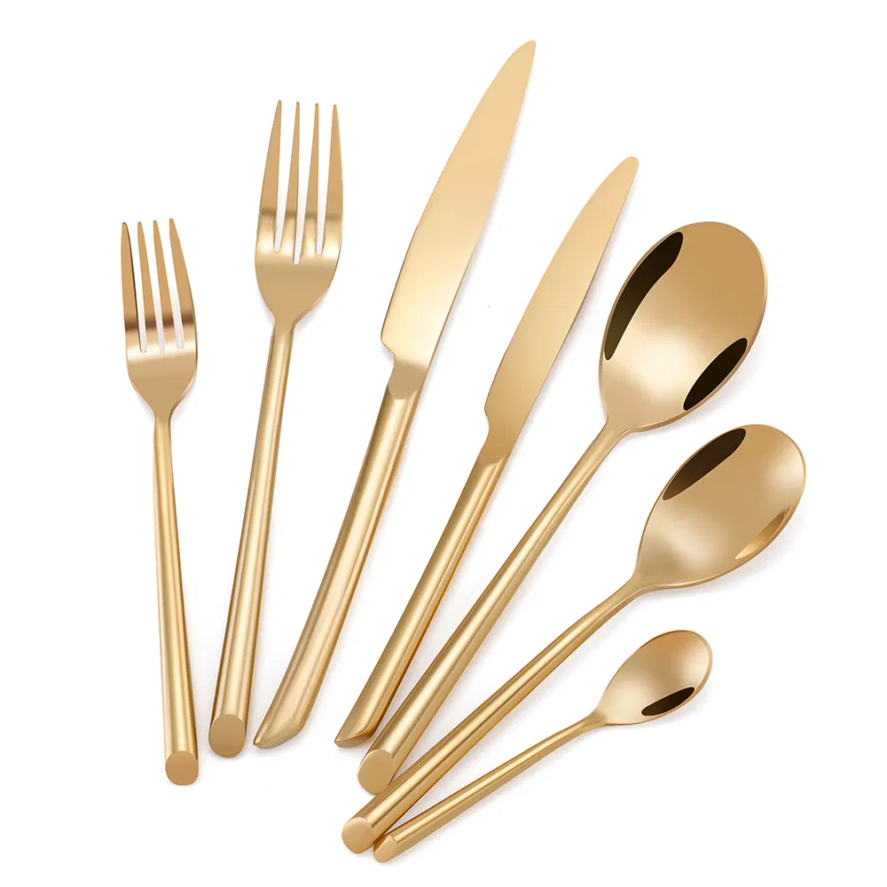 High Quality Gold Cutlery Set Stainless Steel Silverware Set for Wedding