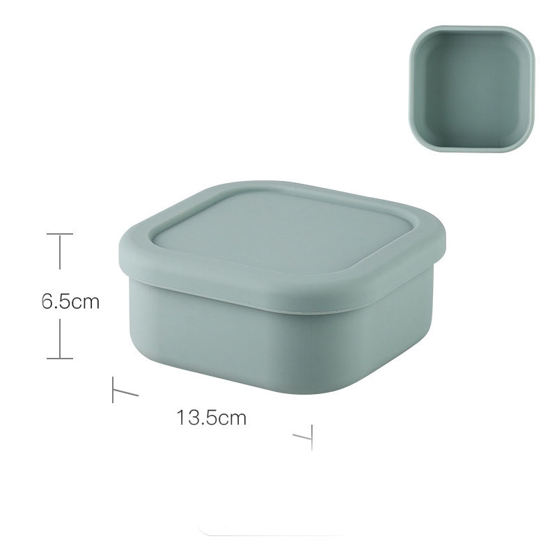 Hot Selling Customizable Three Compartment Portable Sealed Overflow Silicone Fresh-Keeping Container