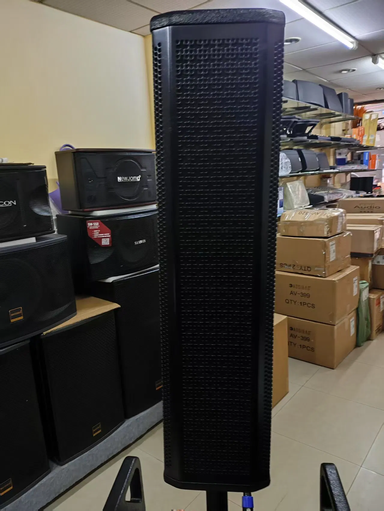 Активная линейная акустика с аккумулятором для караоке