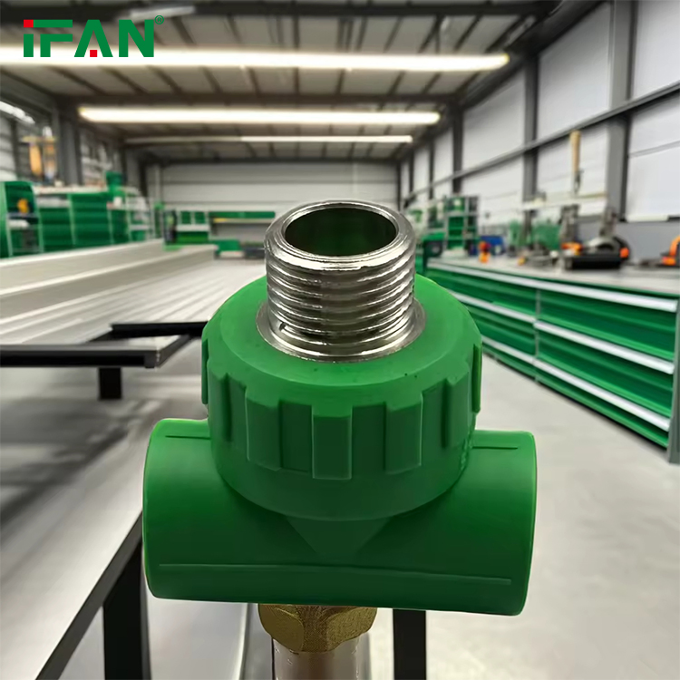 Резьбовой уголок PPR Ifan 20-160мм, зеленый, PN25