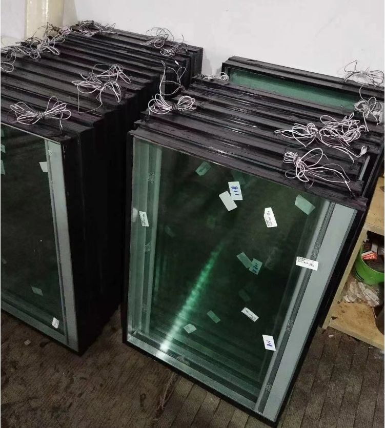 Cordless Sliding Magnetic Tilt and Lift System Window Door Double Glasses Aluminum Blinds Blinds Curtains Partition