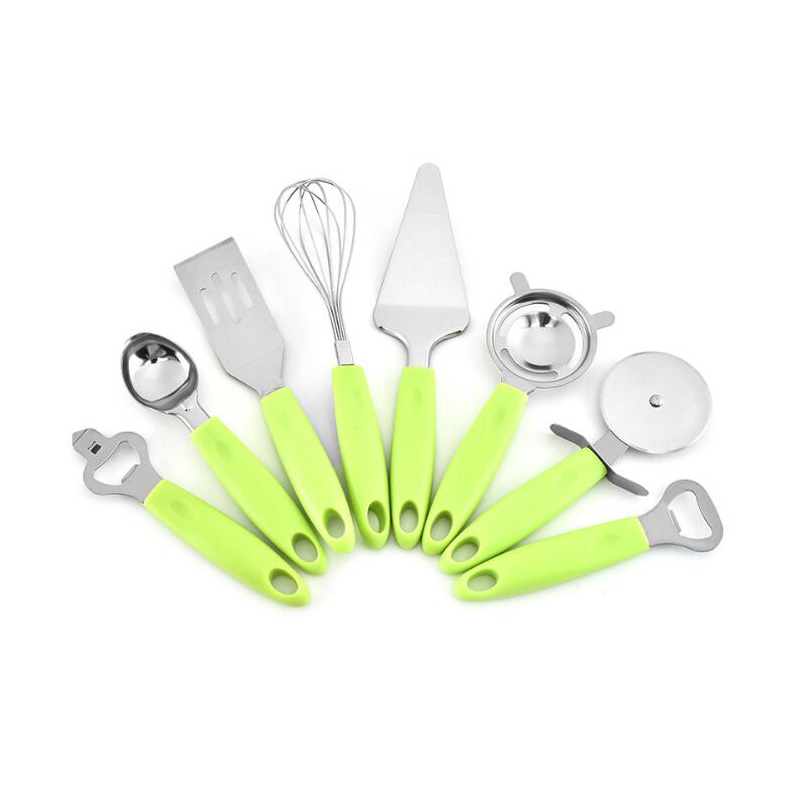 8 Pieces Kitchen Gadget Set Stainless Steel with Silicone Handle Esg11917