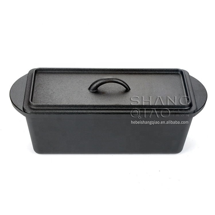 Чугунная форма для хлеба с крышкой, 35 см