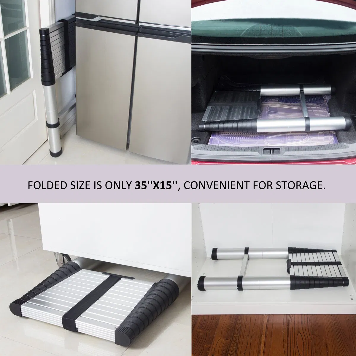 New Design Height Adjustable Aluminum Ladder Can3-Z11-M81 Standard Soft Close Super Telescopic Ladder