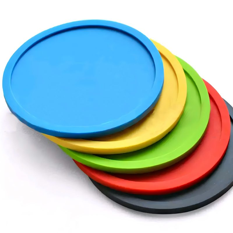 Custom Logo Heat Resistant Anti-Scald OEM Manufacturer Food Grade Silicone Coasters & Mold