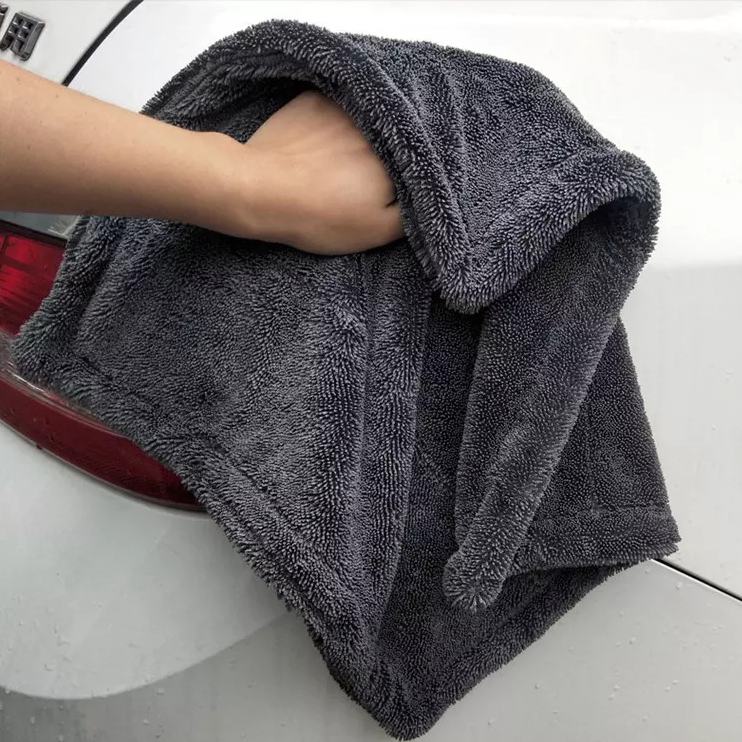 1200 GSM Microfiber Car Drying Towel 1600 GSM Drying Towel 1000 GSM Car Cloth Microfiber 50X100 Cm Grey Blue