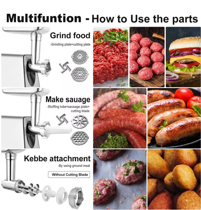 Household Commercial Electric Meat Grinder 300W Sausage Filling Meat Mincer Machine
