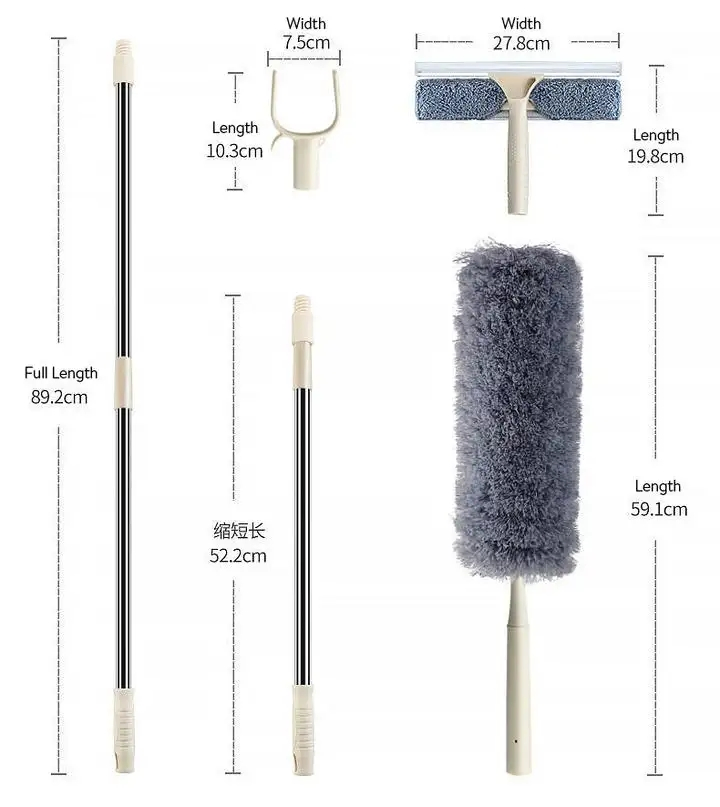 Bendable Head Ceiling Fan Duster Roof Furniture Cobwebs Feather Duster