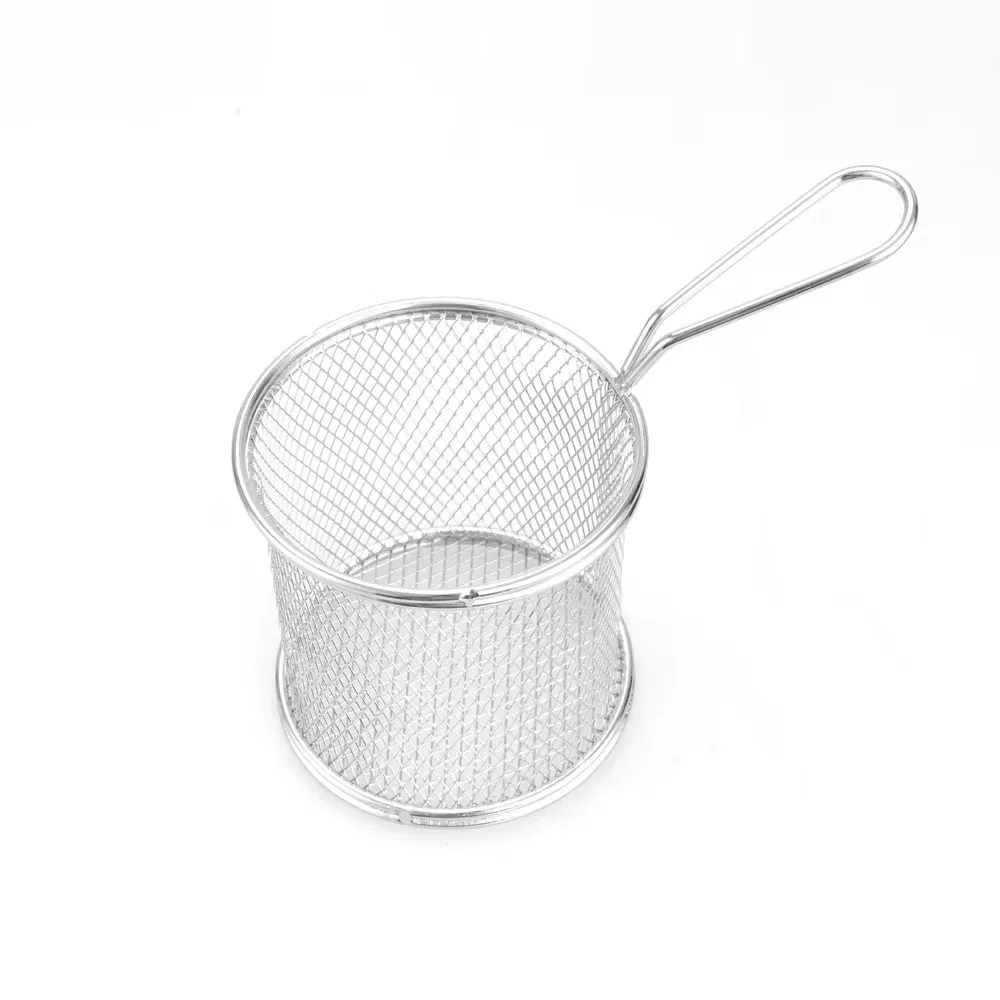 Mini Round Iron Plating Colander for Hotel & Restaurant Tableware Mini Bucket