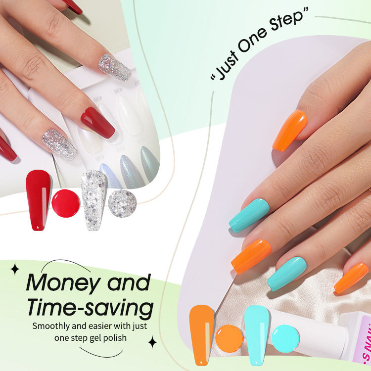 R S Nail Private Label UV Gel Professional Nail Supplies Soak off One Step Gel 440 Colors Gel Nail Polish