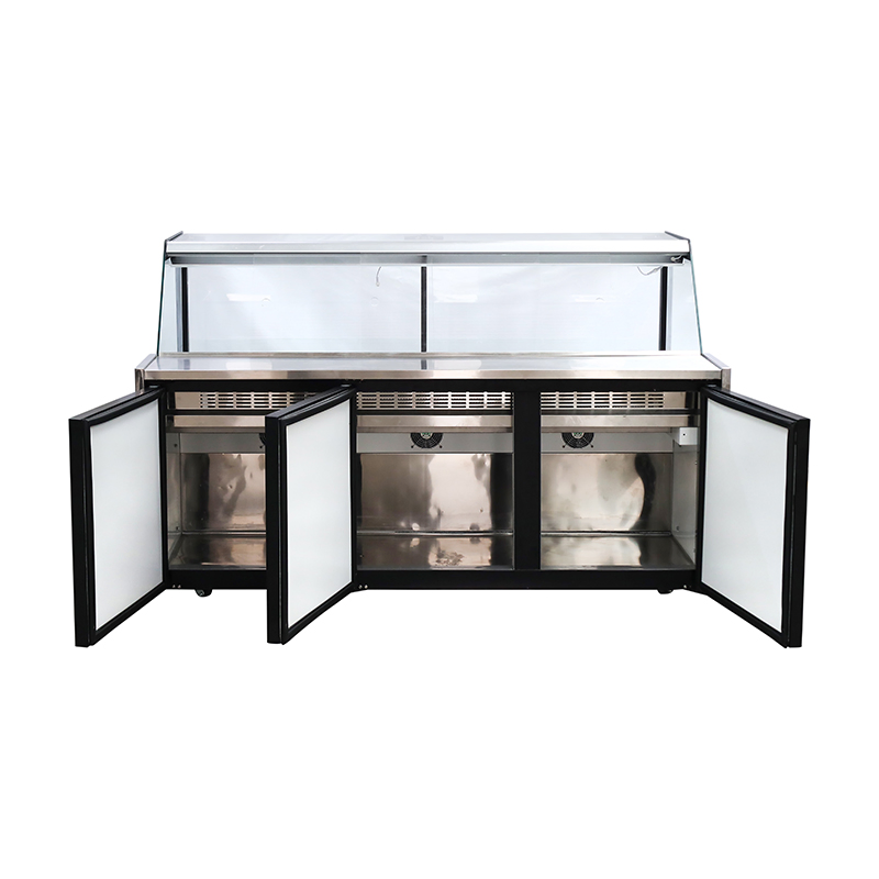 Supermarket Equipment Deli Store Meat Chiller Display Hot Food Refrigerator Showcase Fridge